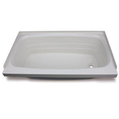 Lippert Bathtub with Right-Side Drain, 24″ x 40″, Parchment