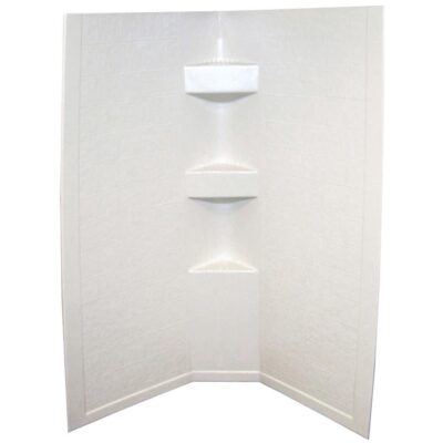 Lippert Neo Angle Shower Wall Surround, 34″ x 34″ x 64″, Parchment