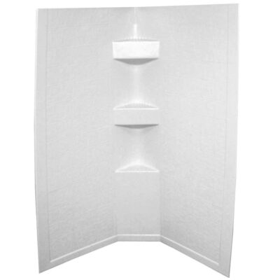 Lippert Neo Angle Shower Wall Surround, 34″ x 34″ x 68″, White