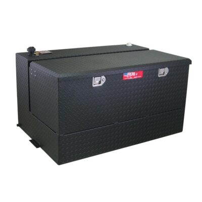 Black Powder Coat Transfer Fuel Tank & Toolbox Combo, 95 Gallon