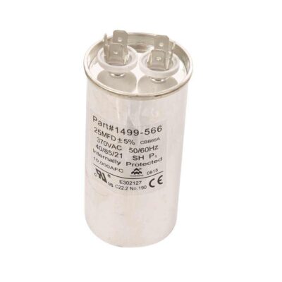 Capacitor, Fan/Run (25 Mfd, 370 VAC, 50-60 Hz)