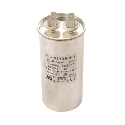 Capacitor, Fan/Run (30 Mfd, 370 VAC, 50-60 Hz)