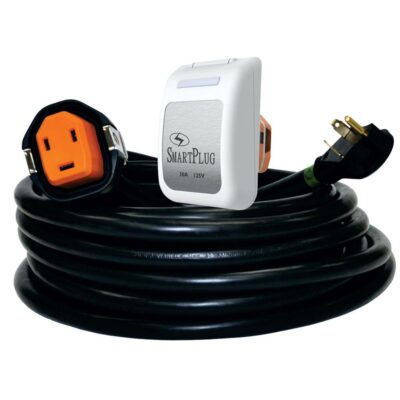 30 Amp 30′ Cordset and Non-Metallic Inlet, Black/White