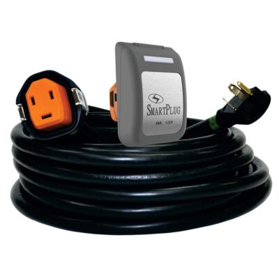 30 Amp 30′ Cordset and Non-Metallic Inlet, Black/Gray