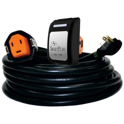 30 Amp 30′ Cordset and Non-Metallic Inlet, Black/Black