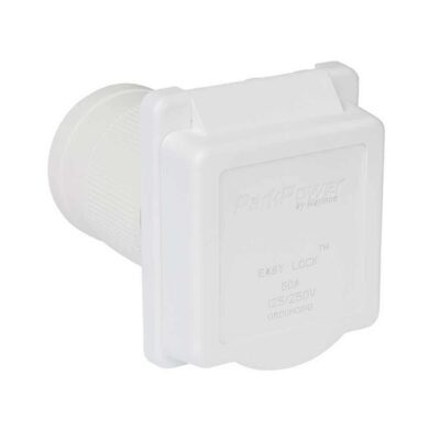 Weekender by ParkPower Electrical Inlet, 50 Amp White Inlet