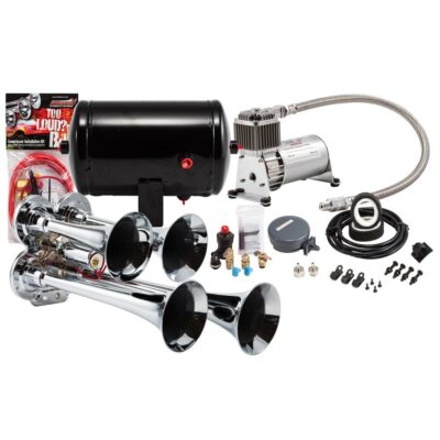 Compact Chrome Quad Truck Air Horn Kit