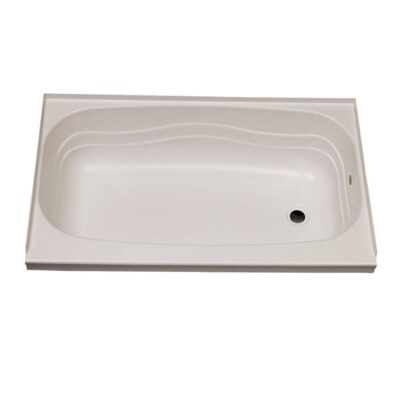 Replacement ABS Bath Tub, 24” x 40”, Parchment with Right Drain