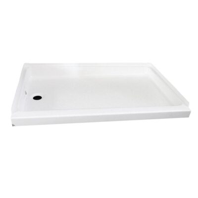 ABS Shower Pan, 24” x 36” x 4 5/8”, White with Left Drain