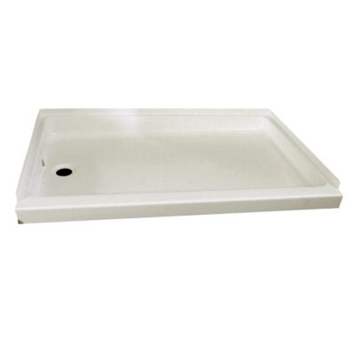 ABS Shower Pan, 24” x 36” x 4 5/8”, Parchment with Left Drain