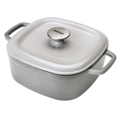 Bayou Classic® 4-qt Enameled Covered Casserole, Weathered Grey