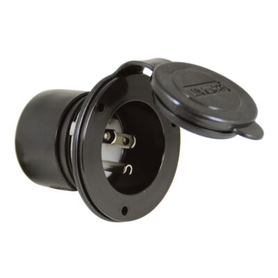 15 Amp Inlet, Black