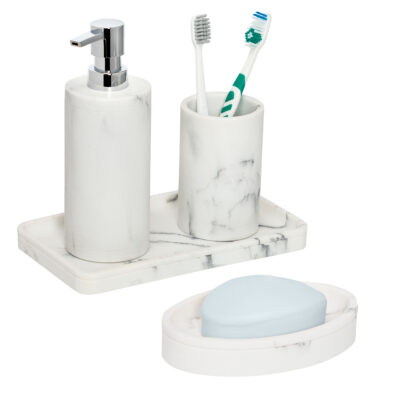 Honey Can Do 4-Piece Bathroom Accessories Set