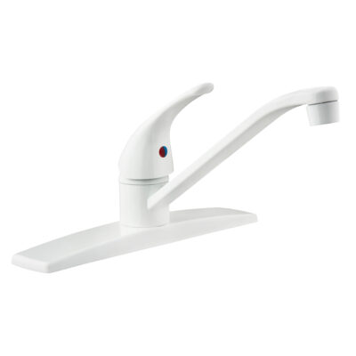 Dura Faucet Single-Lever RV Kitchen Faucet, White