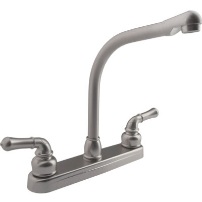 Dura Faucet Classical Hi-Rise RV Kitchen Faucet, Brushed Satin Nickel