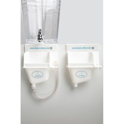 Catch-n-Store Drip Catcher, White, Pair