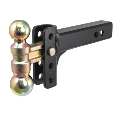 CURT Slim Adjustable Channel Mount with Dual Ball, 2″ Shank, 10K