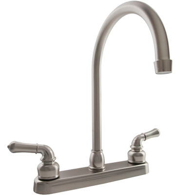 Dura Faucet J-Spout RV Kitchen Faucet, Brushed Satin Nickel