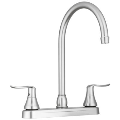 Dura Faucet Elegant J-Spout RV Kitchen Faucet, Brushed Satin Nickel