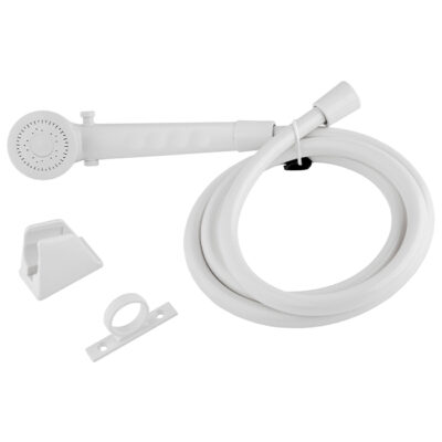 Dura Faucet RV Shower Head & Hose, White