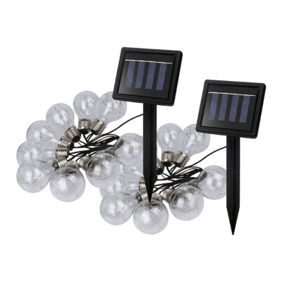 Solar Powered 64″ LED String Lights, 2 Pack