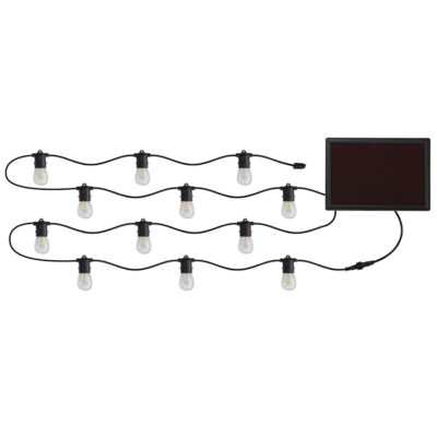 30 Ft, 12 Socket Solar Powered LED String Lights