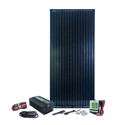 180W Complete Solar Panel Kit with 300W Inverter & 12 Amp Charge Controller