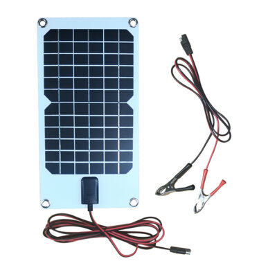 8 Watt Semi-Flex Crystalline Solar Panel and 12 Volt Battery Maintainer