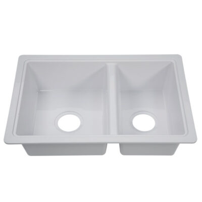 Better Bath Double Kitchen/Galley Sink, White