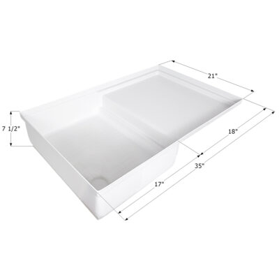 ICON Technologies SP400 Combo Shower Pan, Polar White