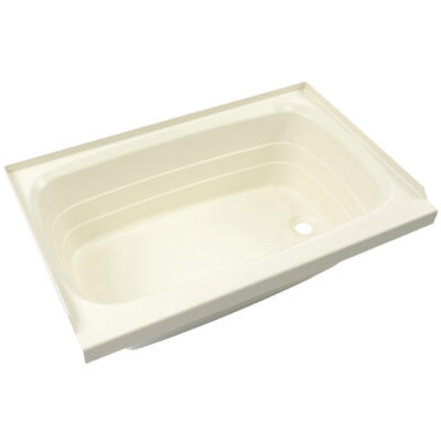 Better Bath Standard Bathtub with Right Drain, 27″ x 54″, Almond