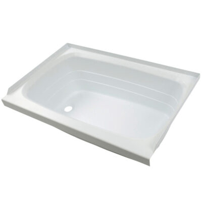 Better Bath Standard Bathtub with Left Drain, 27″ x 54″, White