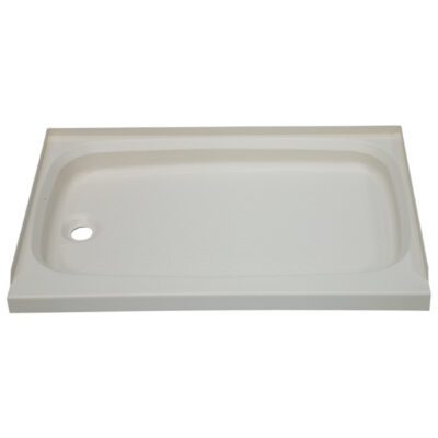 Better Bath RV Shower Pan with Left Drain, 24″ x 32″, Parchment