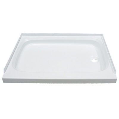 Better Bath RV Shower Pan with Right Drain, 24″ x 40″, White