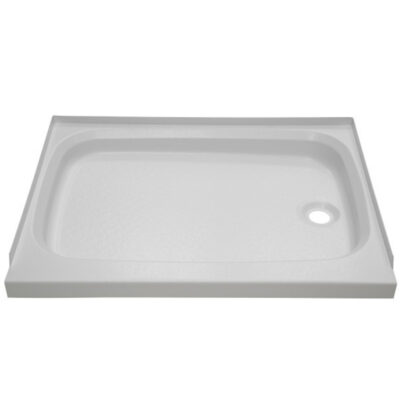 Better Bath RV Shower Pan with Right Drain, 24″ x 46″, White