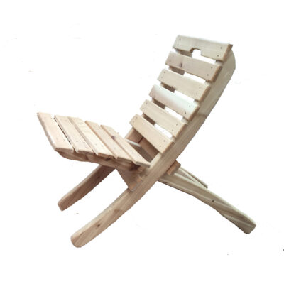 Cee Dair Wood Products Llc Cedar Wood Throbak Chair, Unfinished