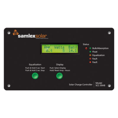 Samlex Flush Mount Solar Charge Controller w/LCD Display – 30A