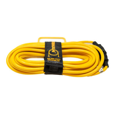 Medium Duty 5-15P to 5-15R Generator Utility Power Cord With Storage Strap, 25 ft.