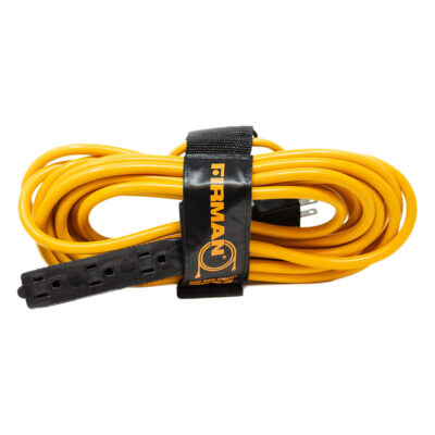 Medium Duty 5-15P to (3) 5-15R Generator Utility Power Cord With Storage Strap, 25 ft.