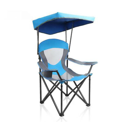 Outdoor Camping Canopy Chair with Cup Holder, Royal Blue