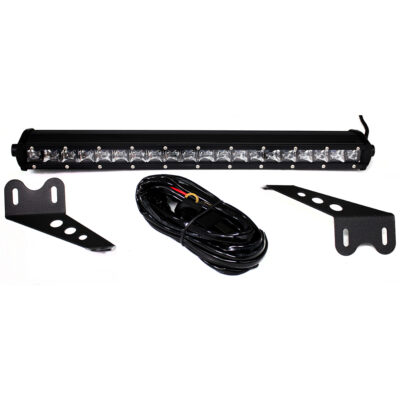 Race Sport Lighting 100W CREE LED Light Bar Kit with L18 Hood Bracket Set for ’07-’17 Jeep Wrangler JK