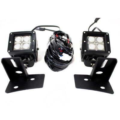 Race Sport Lighting Complete Cube Auxiliary Light Kit with L12 ’07-’18 Jeep Wrangler JK Brackets