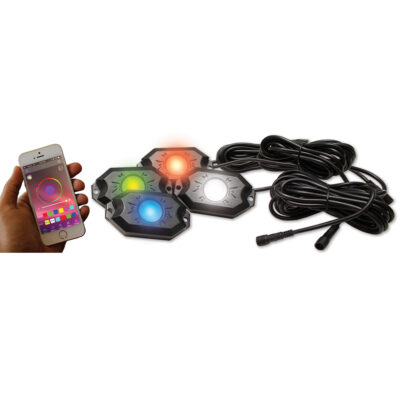 Race Sport Lighting 4-Pod RGB+W Rock Light Kit