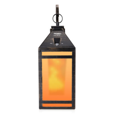 Techko Solar Portable Hanging Lantern with Hanger, Flame or Still Light