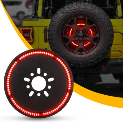 Race Sport Lighting Jeep Wrangler JL 3rd Brake Light LED, 5th Wheel Mount