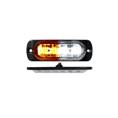 Race Sport Lighting 4-LED Ultra Slim Marker Strobe Light, White/Amber