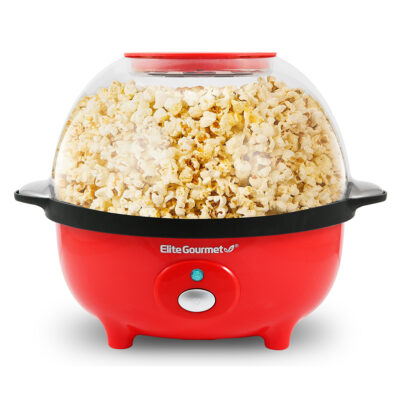 Elite Gourmet Popcorn Popper, Red