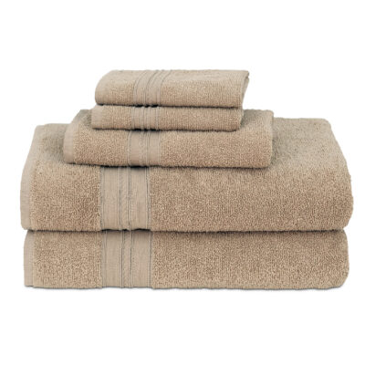 Enclave 5-Piece Turkish Cotton Towel Set, Tan