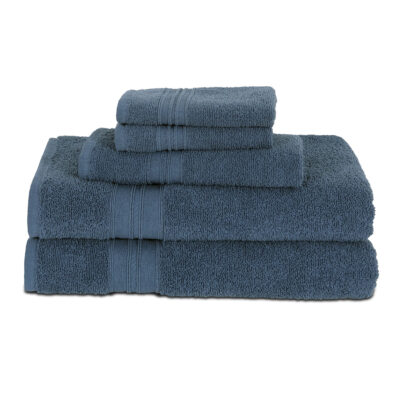 Enclave 5-Piece Turkish Cotton Towel Set, Navy