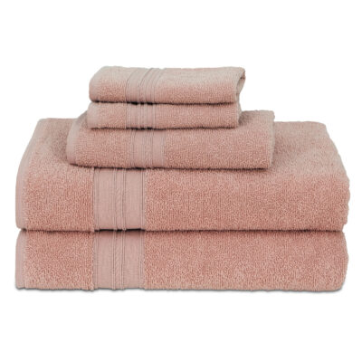 Enclave 5-Piece Turkish Cotton Towel Set, Blush